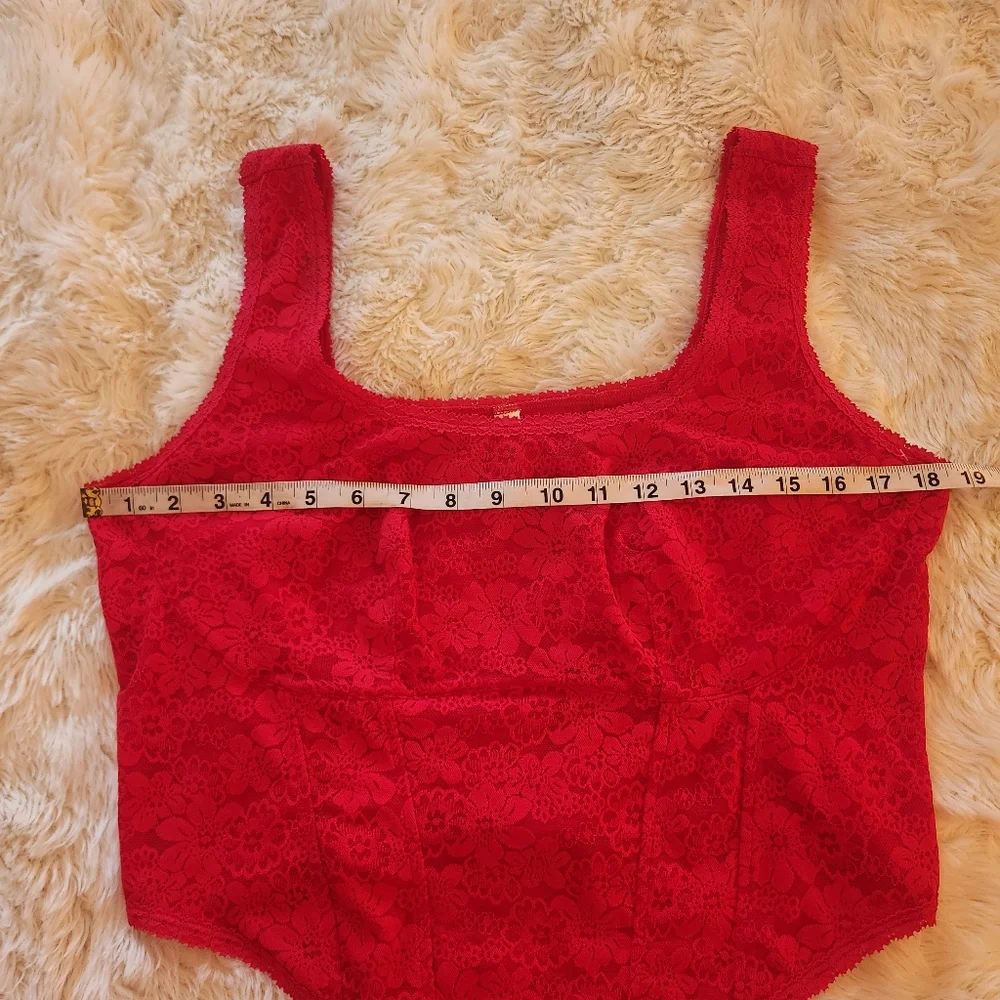 3 Large - X large Tops Red Floral White PINK